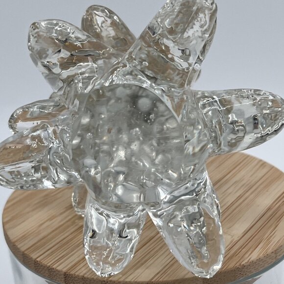 Vintage Crystal Clear Glass Art Christmas Tree 6" Heavy Paperweight Decor - Picture 6 of 7
